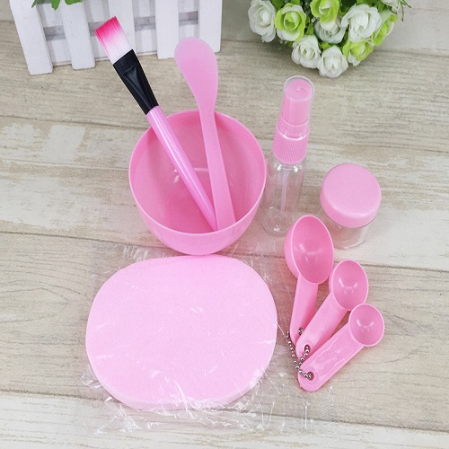 Dụng Cụ Trộn Mặt Nạ - Bộ 9 Món Bát Trộn Đắp Mask Gồm Bát, Que, Chổi Cọ Và Thìa Đong