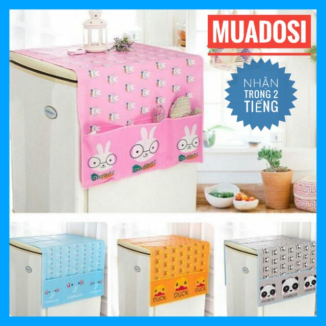 Tấm Che Tủ Lạnh Phủ Tủ Lạnh Hình Thú Cute
