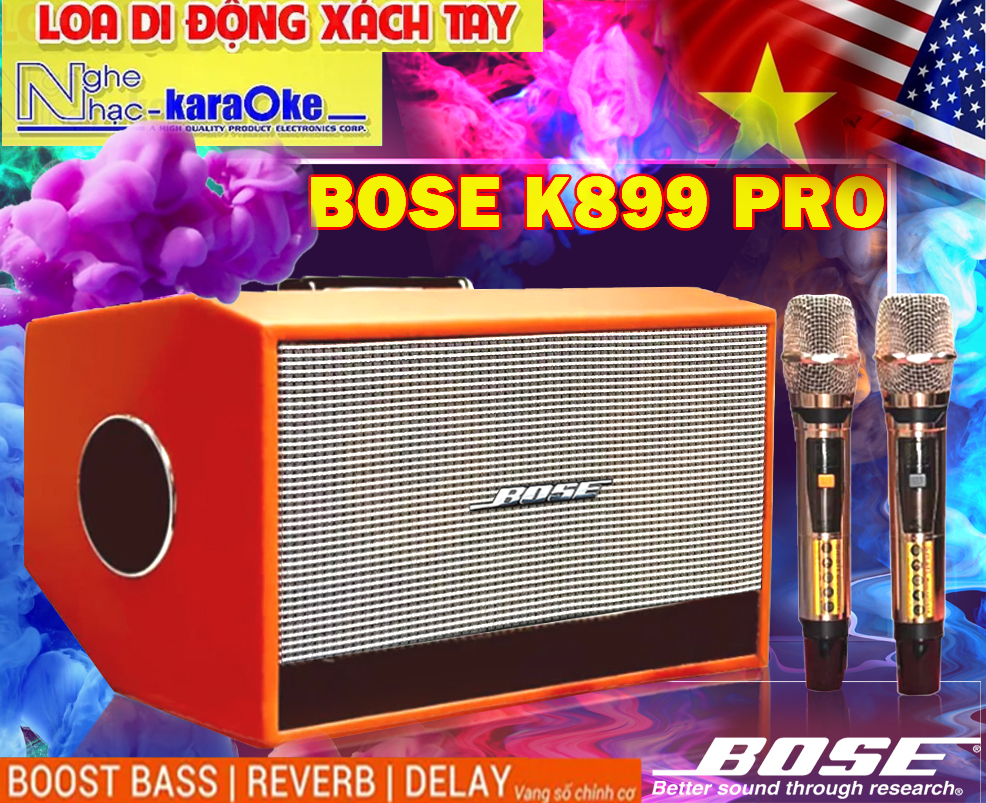 HÀNG Mỹ SIÊU PHẨM 2024 Loa Xách Tay Karaoke BOSE K899 Pro Công Suất Lớn 700W Hệ Thống 6 Loa 6 Đường tiếng Bass 25cm Và 2 Loa Treble Có Reverb Pin 10h Hát Karaoke Cực Hay Kèm 2 Micro Không Dây