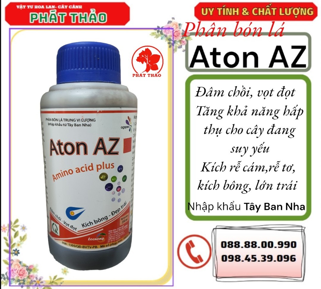 Phân bón lá trung vi lượng aton AZ 500ml Ra rễ, Xé mắt cua và Bung bông