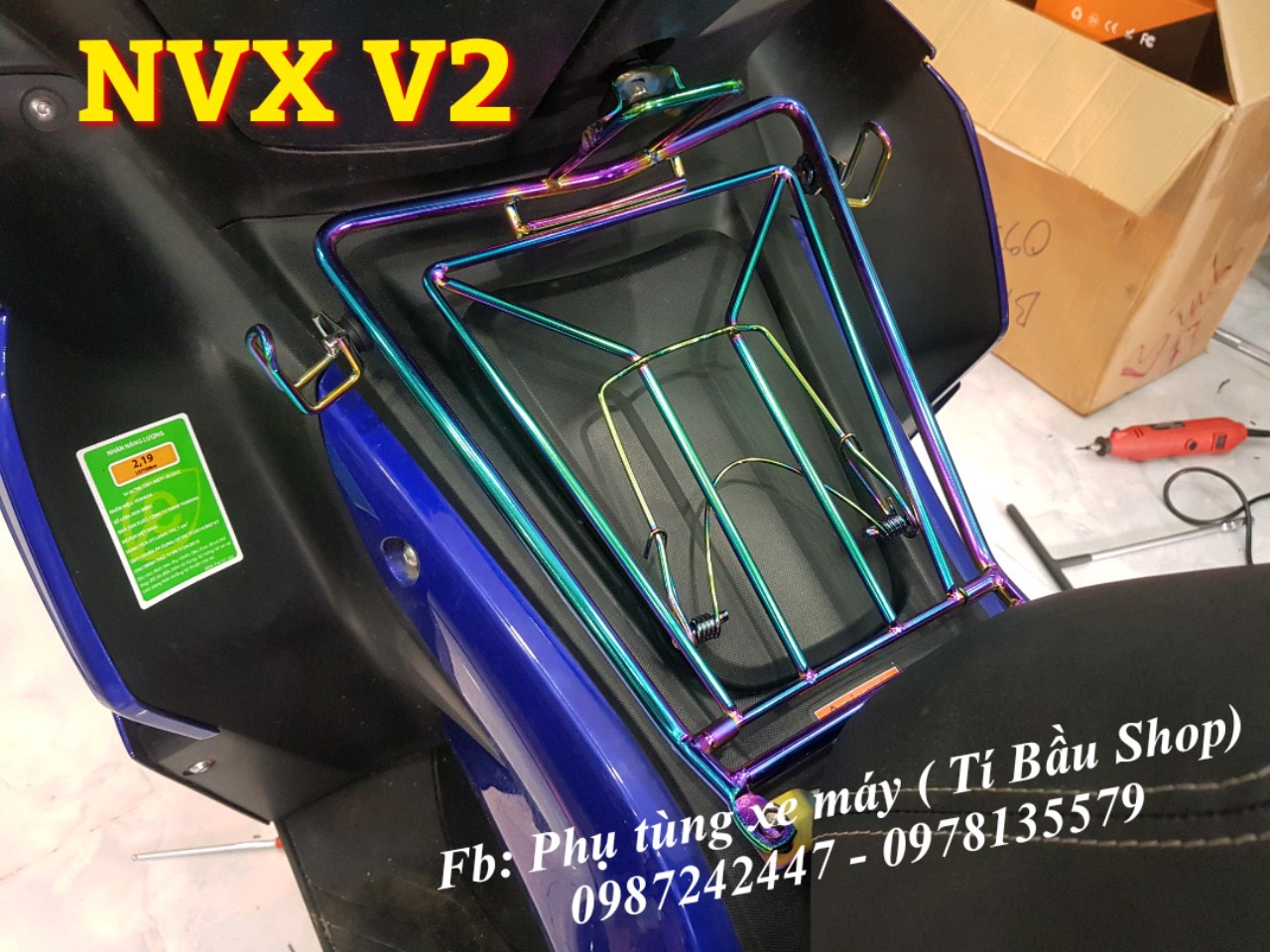 Baga titan kèm 2 móc treo đồ cho nvx 2021 / nvx v2