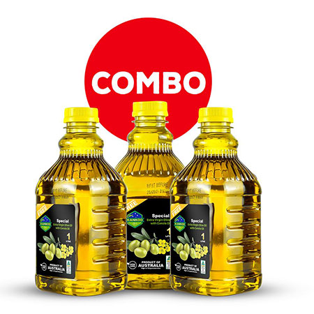 Combo 3 chai dầu ăn oliu hạt cải nhãn hiệu Kankoo 1 lít