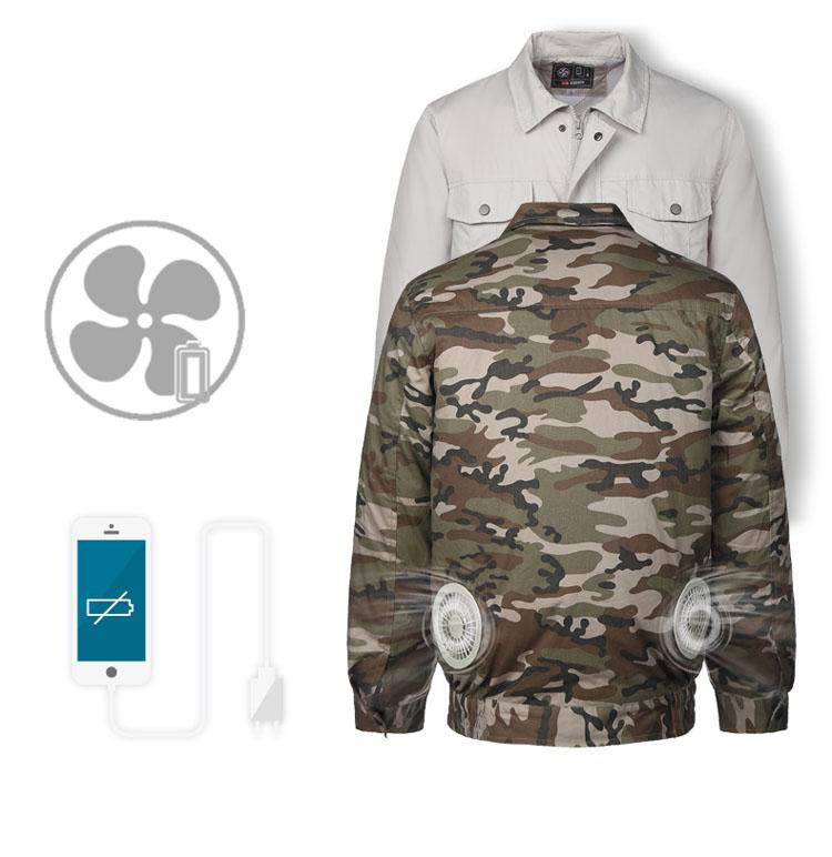 Áo điều hòa, áo quạt điều hòa , áo điều hòa giá rẻ, áo điều hòa quạt gió, áo điều hòa nhiệt độ, áo chống nóng Nhật Bản, pin 10000 mAh, chạy 8 - 10 tiếng - Tặng kèm đá khô