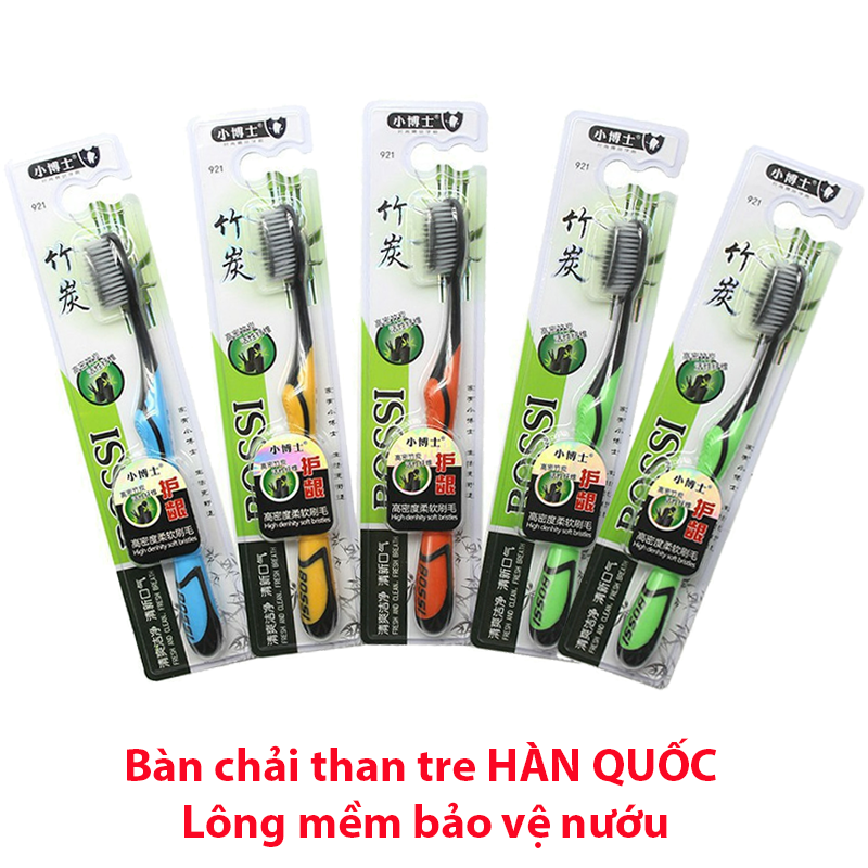 Combo 10 bàn chải than tre Bossi Hàn Quốc