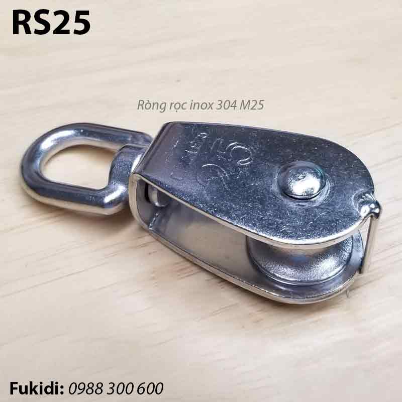 Ròng rọc inox 304 m25 tải trọng 150kg - rs25