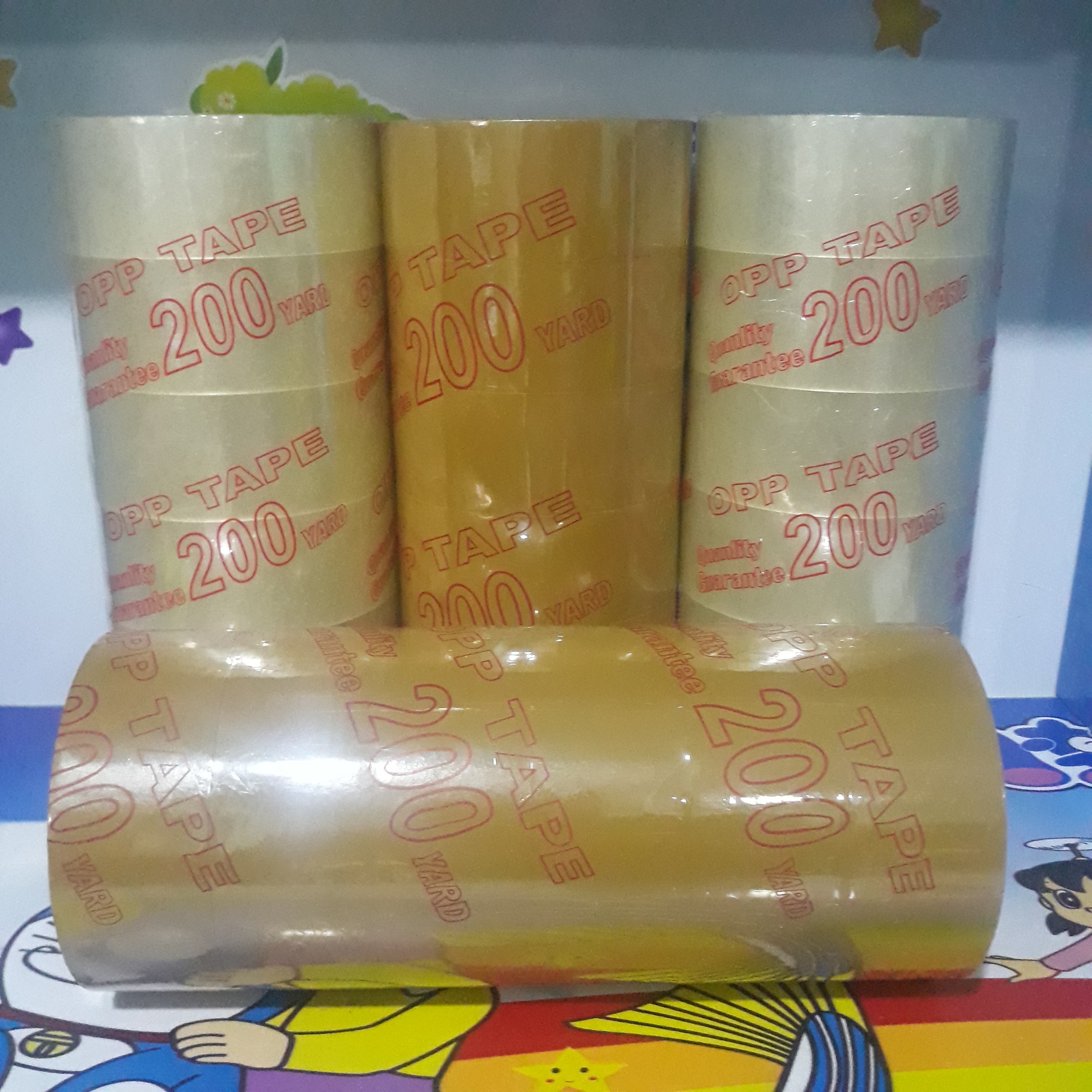 Cây Băng keo dán thùng siêu dính 200y 1.6kg, keo dán đóng hàng siêu bền 200y 1.6kg, băng keo dán thùng carton 200y 1.6kg