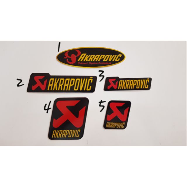 Tem nhôm dán ống xả, tem pô akrapovic được chọn mẫu