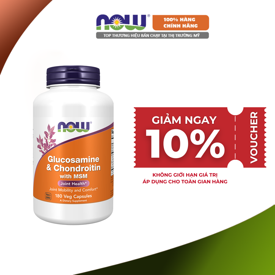 Now glucosamine mỹ 1500mg, giảm v i ê m x ư ơ n g k h ớ p tường niên