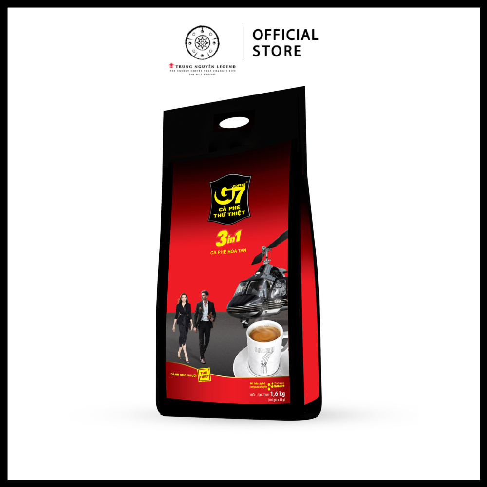  Trung Nguyên Legend - Cà phê sữa hòa tan G7 3in1 - Bịch 100 sticks x 16gr  gói dài  