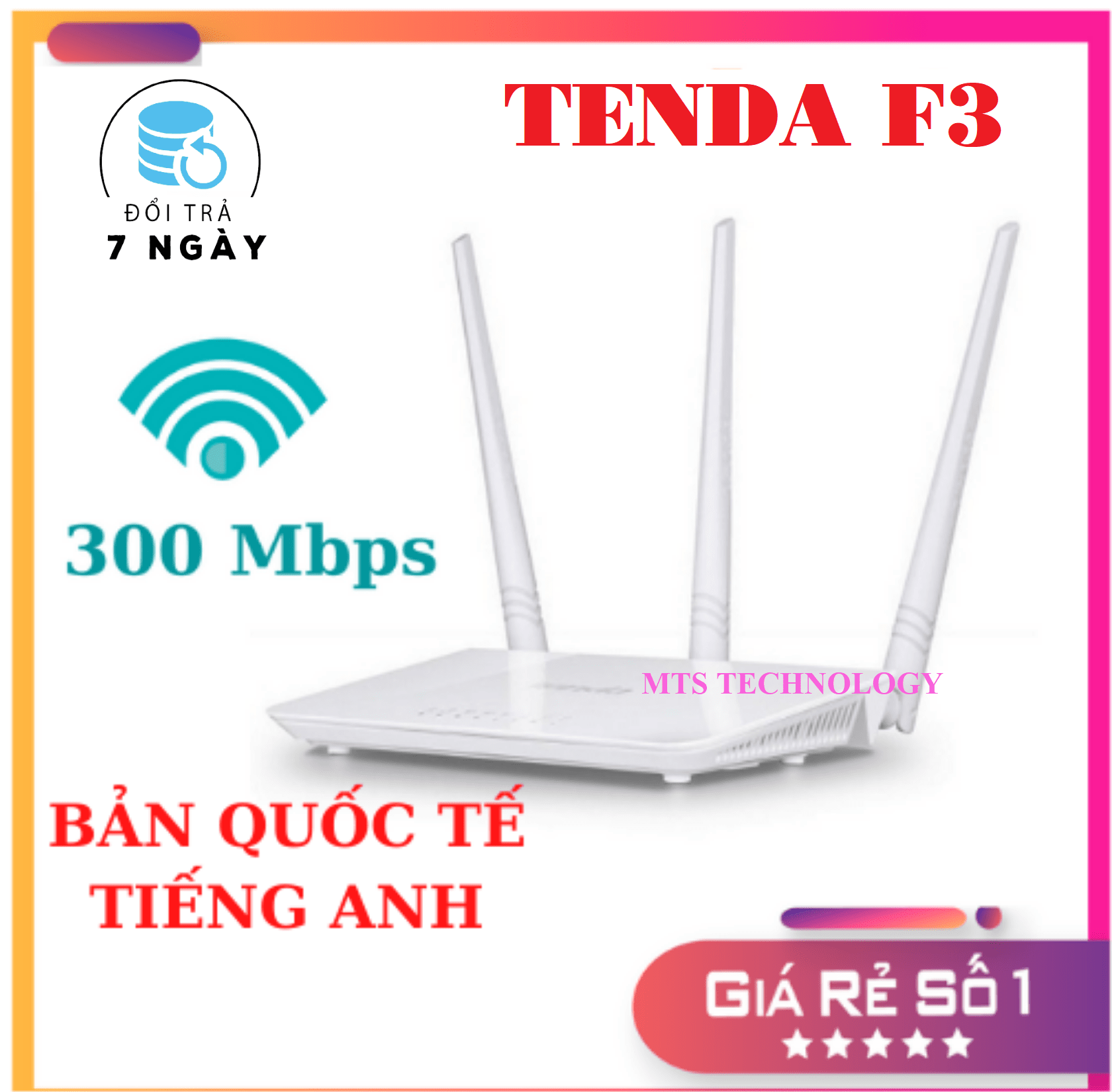 [ENGLISH BH 12T] Bộ thu phát sóng wifi tenda chuẩn N 300Mbps, bộ kích sóng wifi, bộ khuếch đại wifi 3 râu 4 râu cục phát wifi không dây, cục hút wifi, cục kích wifi không dây - Bản Quốc Tế 95%