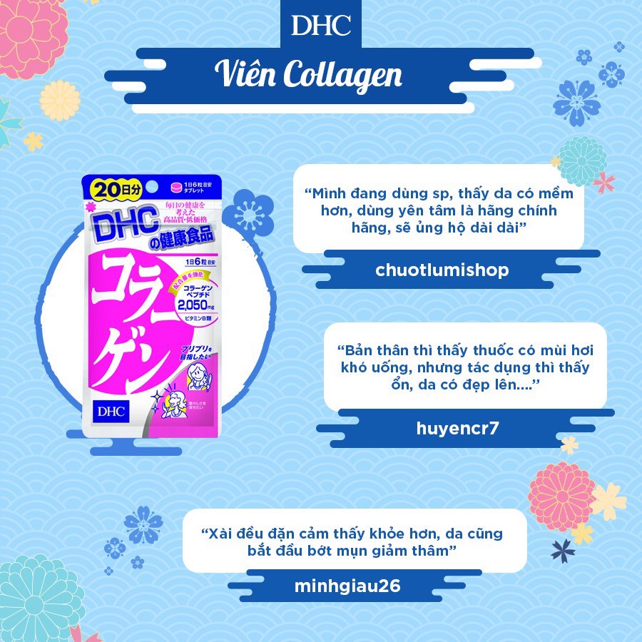 Viên Uống Collagen DHC Nhật Bản 30 ngày
