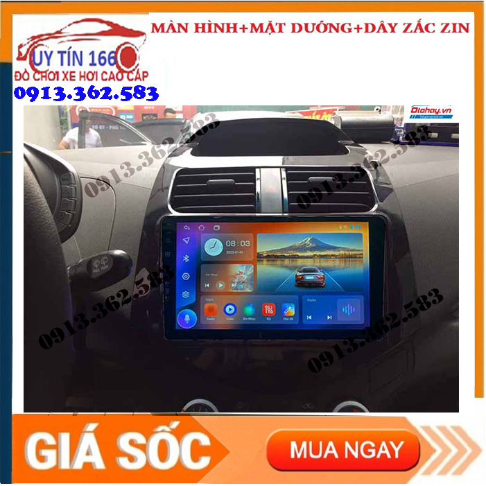 [Hỗ Trợ Lắp Đặt Tại Hà Nội] Màn hình OLEDPRO WIFI, MÀN HÌNH KẾT NỐI WIFI cho xe CHEVROLET SPARK 2011-2016 với công nghệ tiên tiến, hệ android 10.0 cấu hình RAM 1G ROM 16G , XEM PHIM , XEM BẢN ĐỒ, SHOP UY TÍN 166