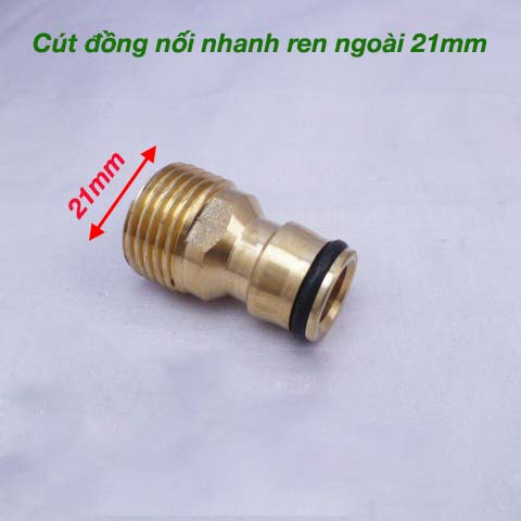 Khớp nối nhanh đầu vào bằng đồng - cút nhanh nhanh bằng đồngREN NGOÀI 21mm 1/2in