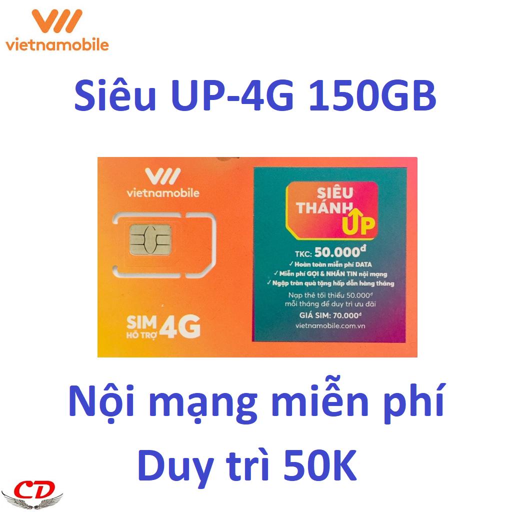 FREESHIP - CHƯA KÍCH HOẠT. [HCM]Siêu thánh UP-sim 4G VNMB 150GB