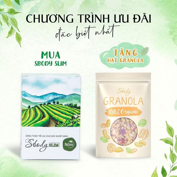 Giảm cân sbody slim nấm - 30viên chính hãng
