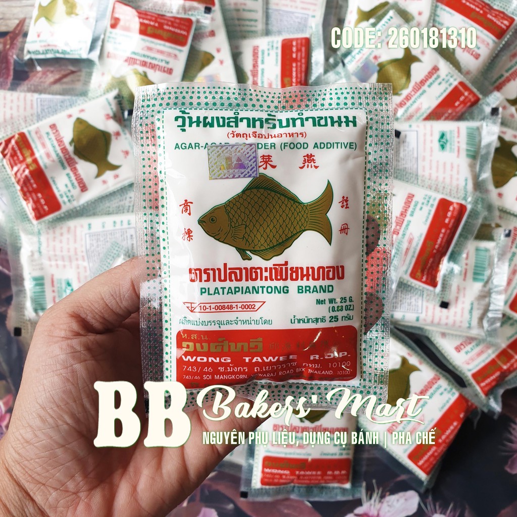 Rau câu Agar con cá Thái Lan - Gói 25gr