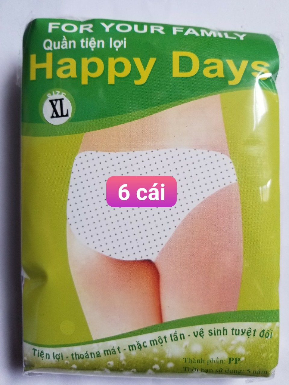 [HCM]Quần lót giấy cho nữ đặc biệt sau sinh (set = 6 cái)