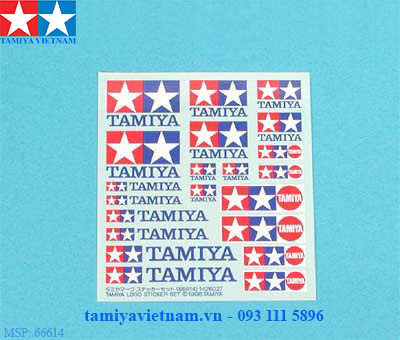 TAMIYA 66614 Bộ hình nhãn dán trang trí TAMIYA LOGO STICKER SET