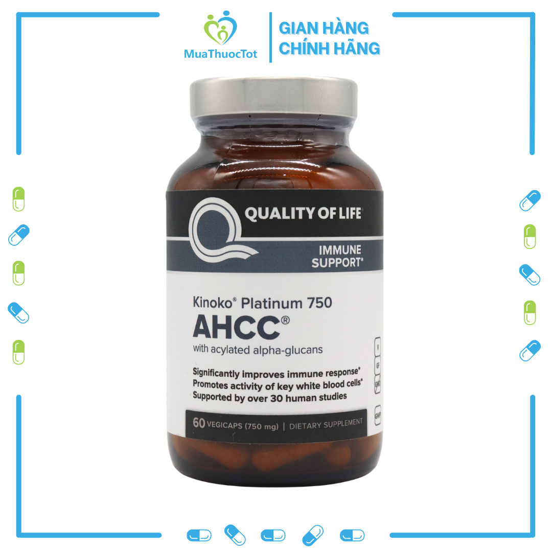 Viên uống tăng cường hệ miễn dịch ahcc kinoko platinum 750mg 60 viên