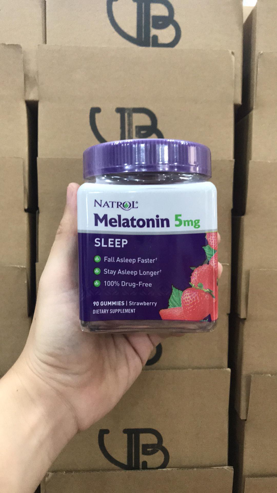 Kẹo Dẻo Hỗ Trợ Giấc Ngủ Natrol Gummies Melatonin 5mg