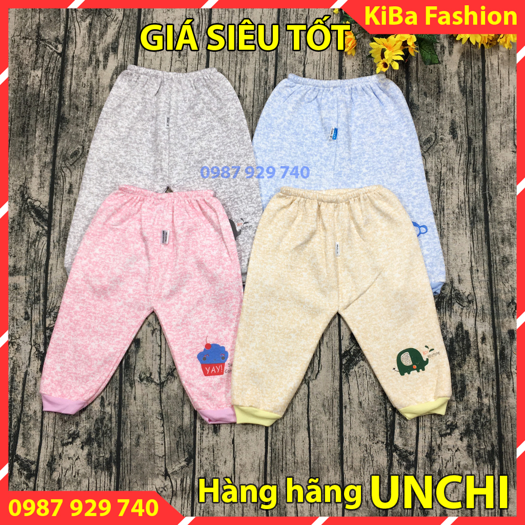 [ Chính hãng Unchi cực đẹp] 1 Chiếc Quần nỉ lót lông sơ sinh cho bé trai bé gái từ 3-13kg- QNBUC0130 - quần nỉ lót bông /quần chục cho bé/quần áo tre em/quần trẻ em/quần cho trẻ sơ sinh