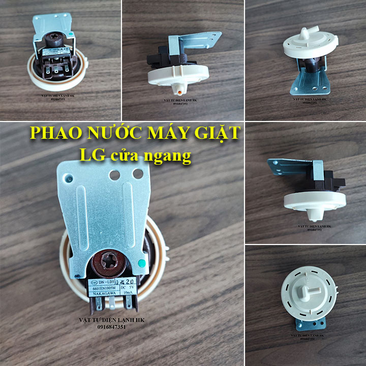 Phao máy giặt LG cửa ngang - Van áp lực nước MG lồng trước - cảm biến mức nước cao cấp