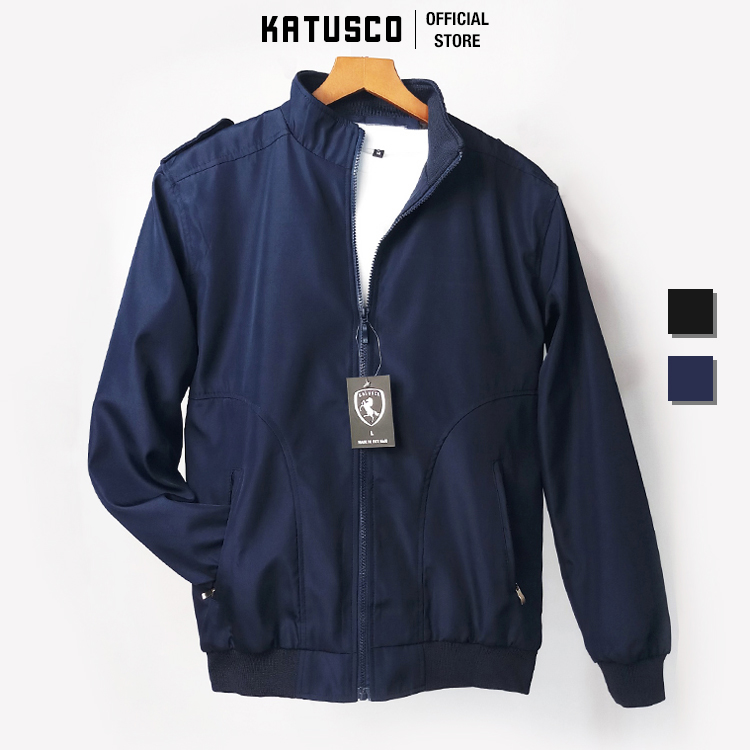 Áo Khoác Nam Dù Trơn Cổ Đứng Basic KATUSCO A2006, Vải Dù 2 Lớp Chống Nắng Tốt, Form Regular Từ 48-75kg