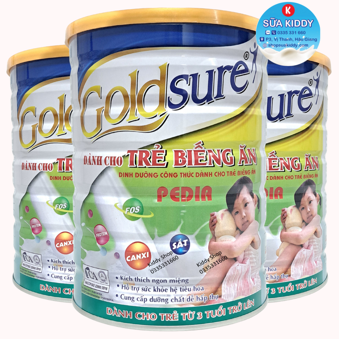 Sữa tăng cân Goldsure Pedia 900G dành cho trẻ biếng ăn, chậm tăng cân, không táo bón, date luôn mới, cam kết chính hãng