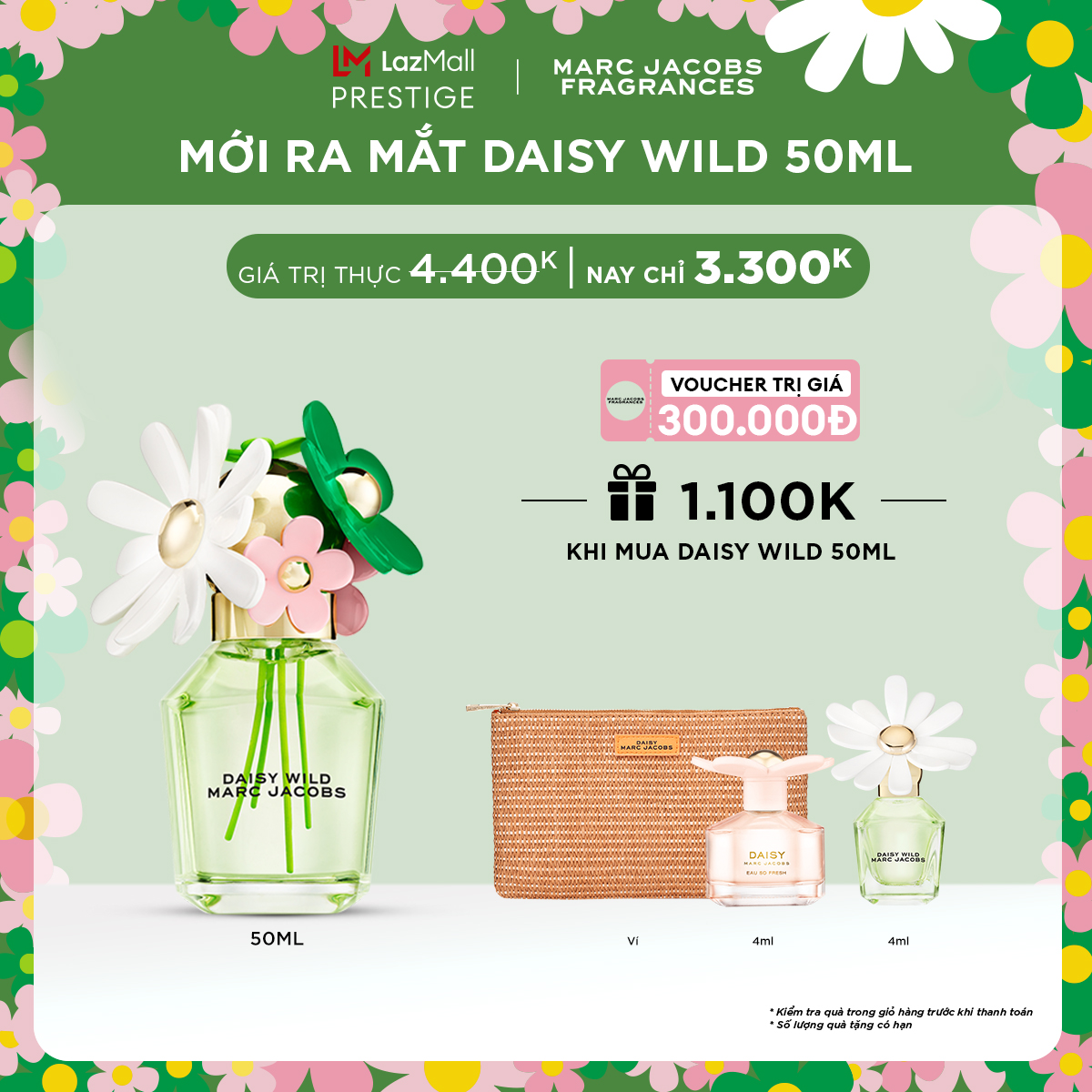 Nước hoa nữ marc jacobs daisy wild edp 50ml refillable
