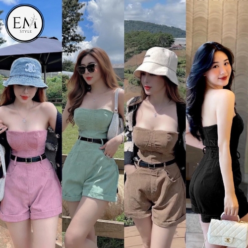 Jum nhung đùi cúp ngực kèm dây đai cá tính hot hit đi chơi đi dạo em style