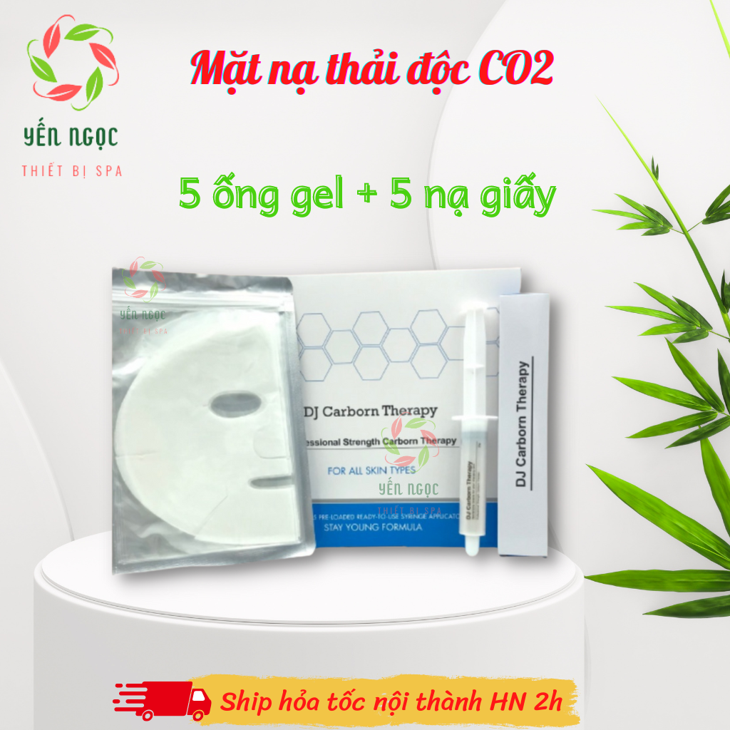 Mặt nạ thải độc CO2 DJ Carbon Therapy, hộp 5 ống và 5 miếng nạ