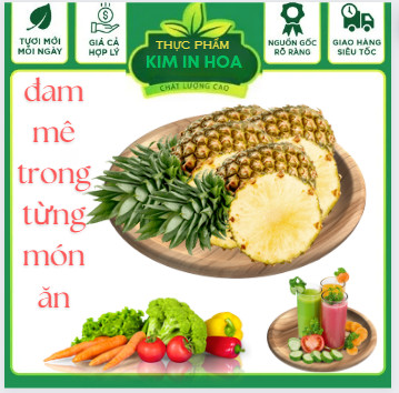 Trái khóm trái to dùng để nấu canh, xào , ăn sống
