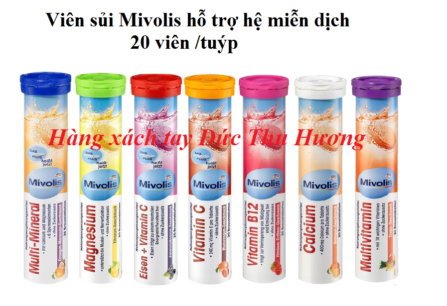 Viên sủi mivolis - nội địa đức tuýp 20 viên