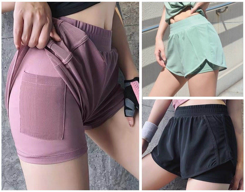 Quần tập gym nữ PRO, Quần short thể thao 2 lớp cho Nữ, đồ tập gym, aerobic, thể dục