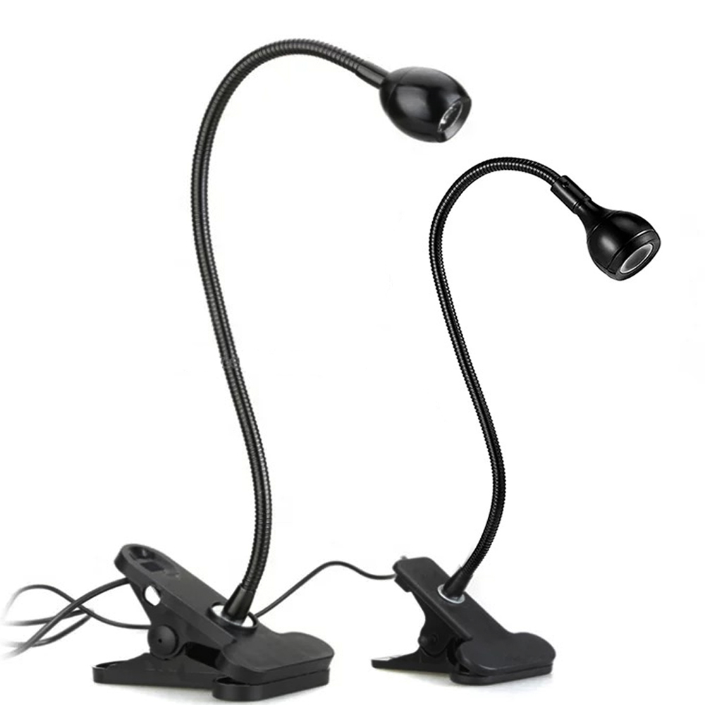 Đèn đọc sách kẹp đầu giường led 3w dây nguồn cắm cổng usb 5v - t001