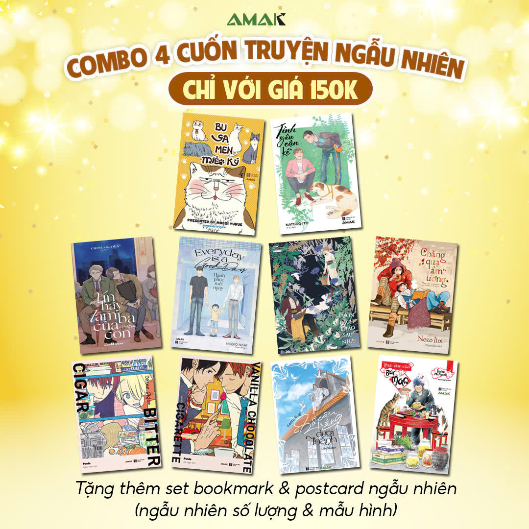  Sách - Ngẫu nhiên 4 cuốn Boy Love 150K - Amak Books - Truyện Tranh BL - Tặng kèm set BOOKMARK Postcard 