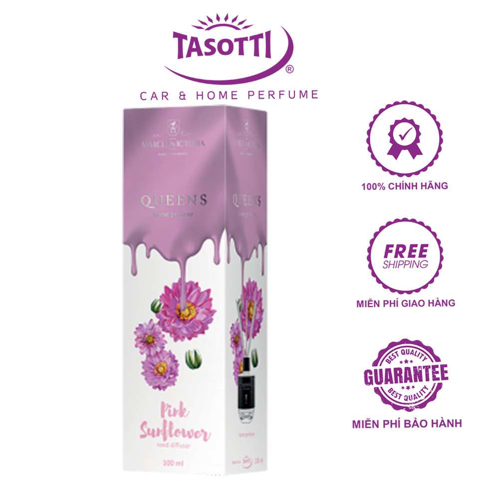 Tinh dầu thơm phòng tasotti queens reed diffuser que gỗ tự khuếch tán khử mùi không khí 100ml