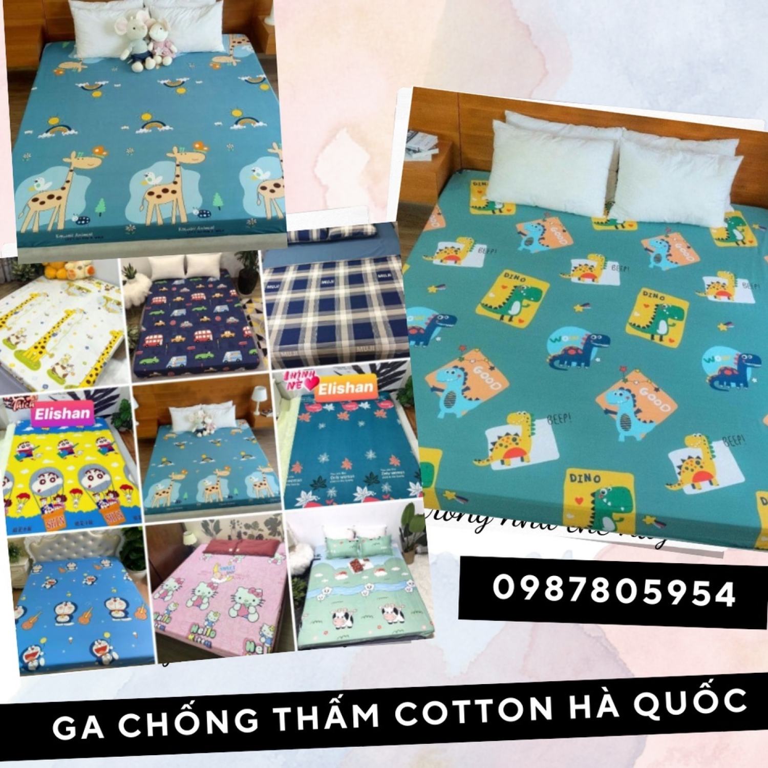 Ga Chống Thấm Hàn Quốc Cotton Nano Nằm Trực Tiếp Thoáng Mát