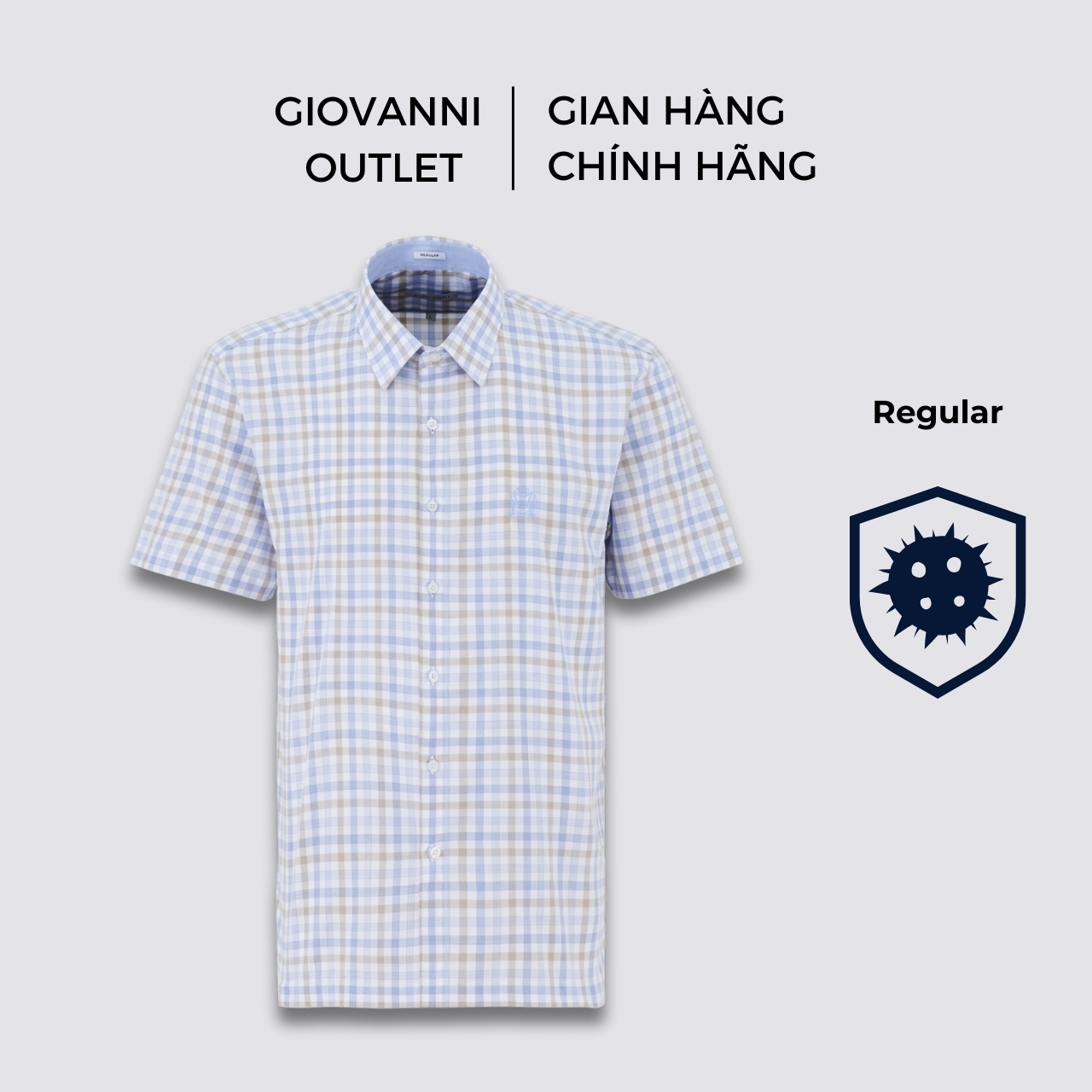 Áo Sơ Mi Nam Cộc Tay GIOVANNI GSS01-023