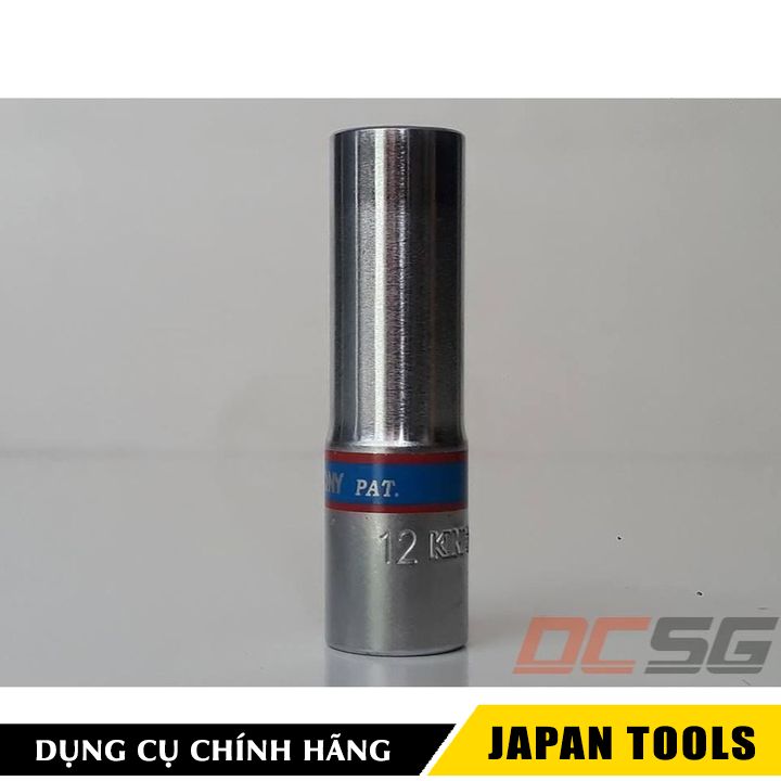 Đầu tuýp xi bạc dài 12mm chuôi 3/8" kingtony 323512m | japan tools