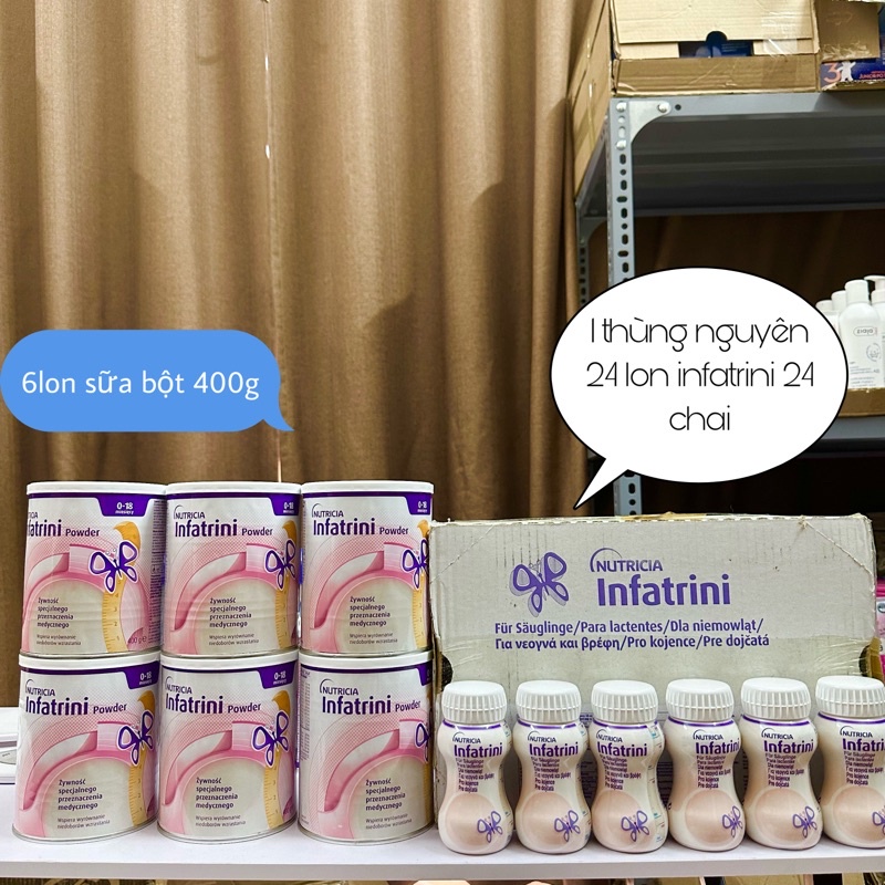 Combo 1 thùng Infatrini nước 24 chai và 6 hộp sữa Infatrini bột 400g giá tốt