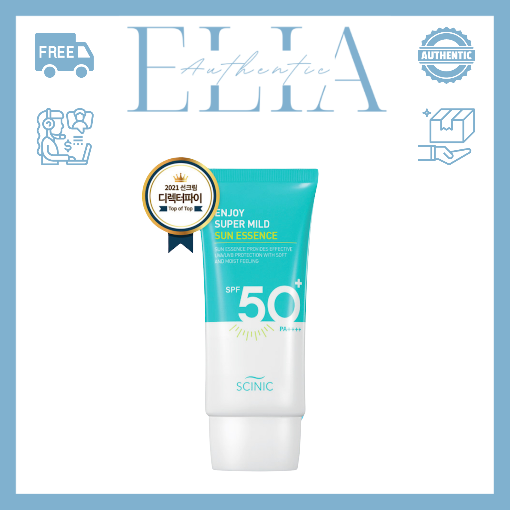 Kem chống nắng scinic enjoy super mild sun essence spf50+ pa++++ elia