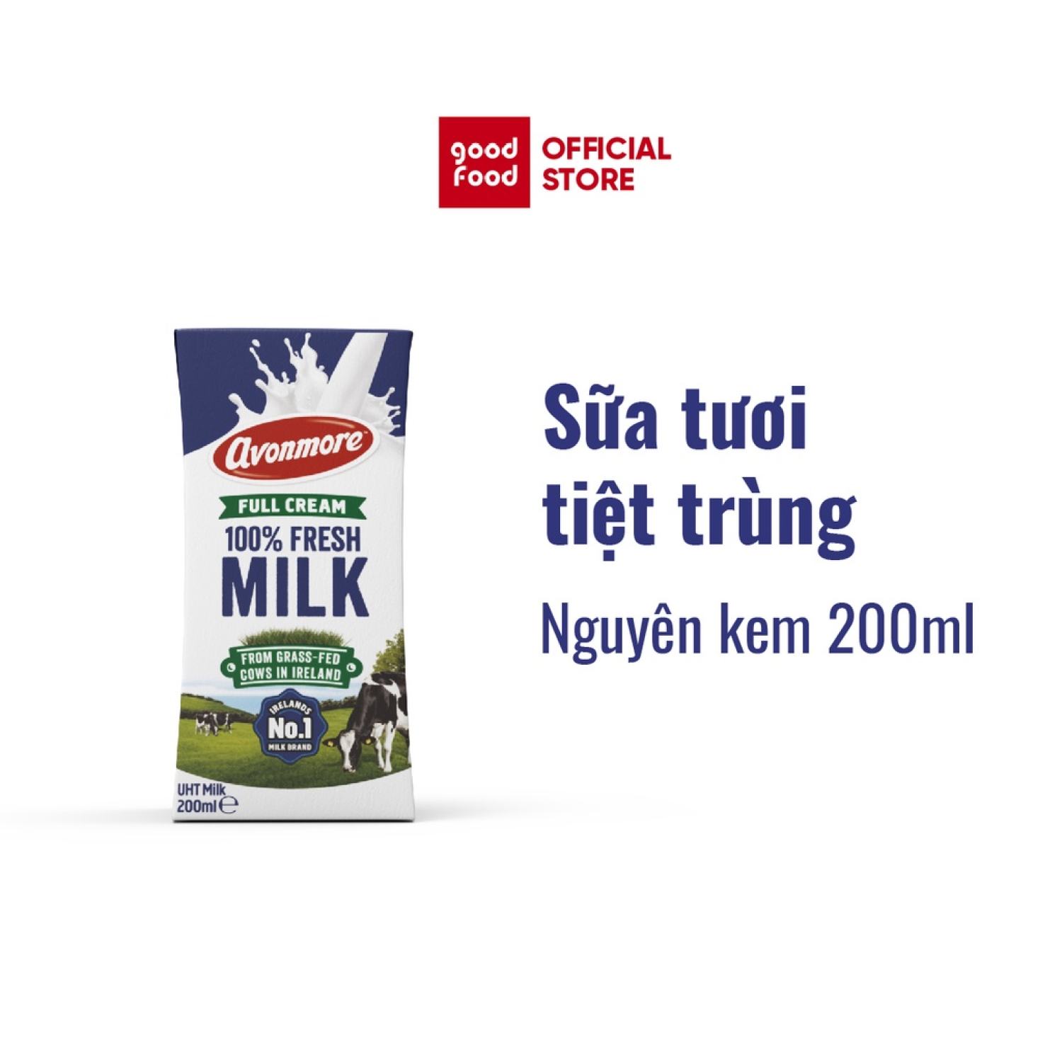 Sữa tươi tiệt trùng Avonmore nguyên kem 200ml - 1 hộp