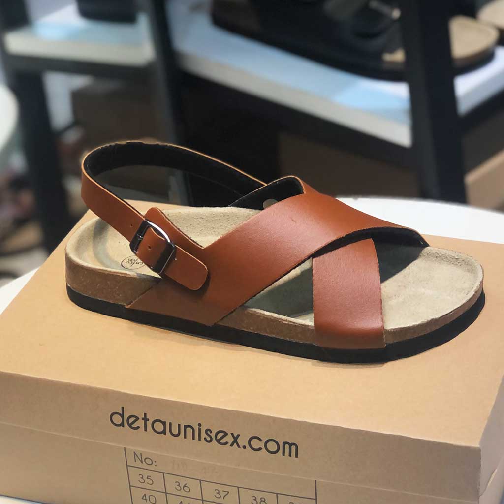 Giày Sandal Birkin Đế Trấu Nam Nữ Unisex Quai Chéo Thời Trang