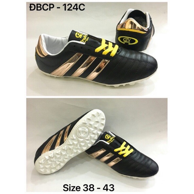 Giày đá bóng 3 sọc Chí Phèo da mềm form nhỏ