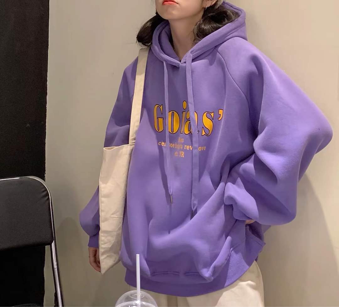 ÁO KHOÁC NỈ HOODIE CHUI ĐẦU FORM RỘNG PHONG CÁCH HÀN QUỐC-TEN
