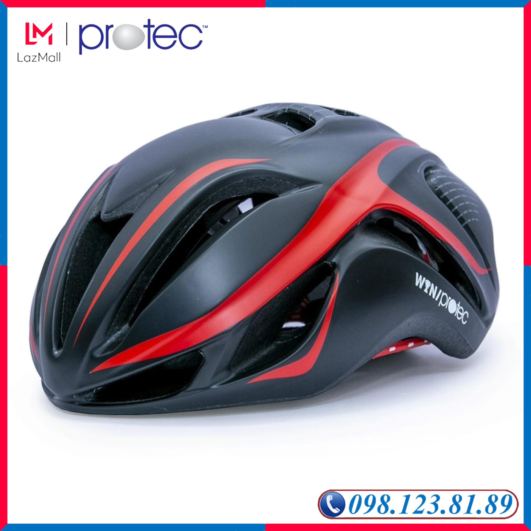 Nón Bảo Hiểm Xe Đạp Thể Thao Hiện Đại, Siêu Phẩm Mũ Bảo Hiểm Xe Đạp Sang Trọng Protec Win 069 (WT - 069), Size L Cho Vòng Đầu Từ 58 - 61cm - PROTEC HELMET