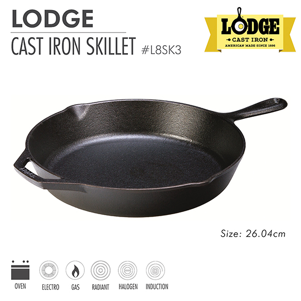 Chảo gang Lodge 26cm - Made in USA