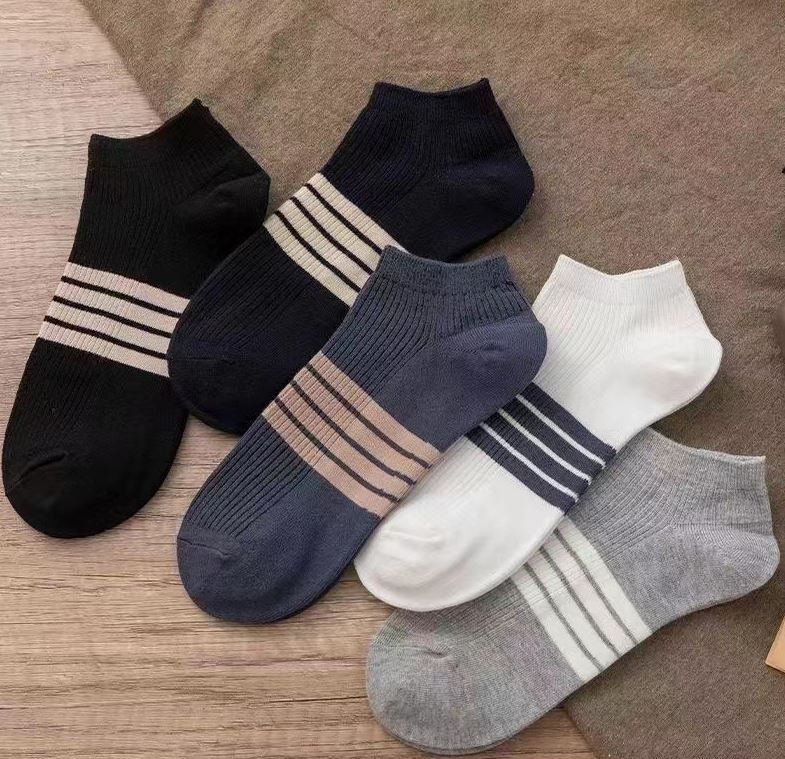 Set 10 đôi tất vớ ngắn cổ unisex kẻ hàn n3