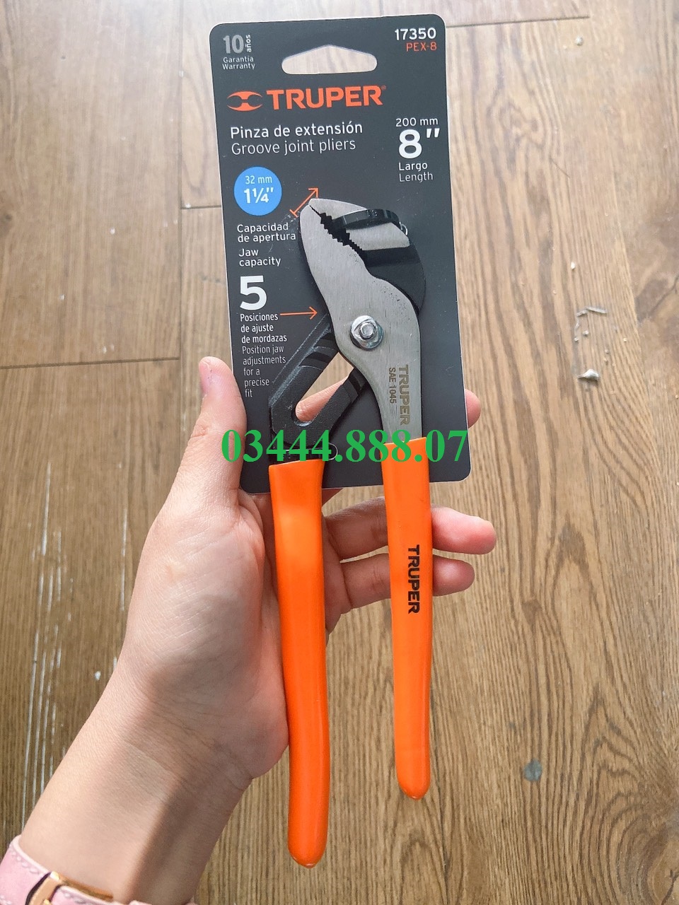 Kềm mỏ quạ 5 lỗ 200mm cán dày truper - 17350